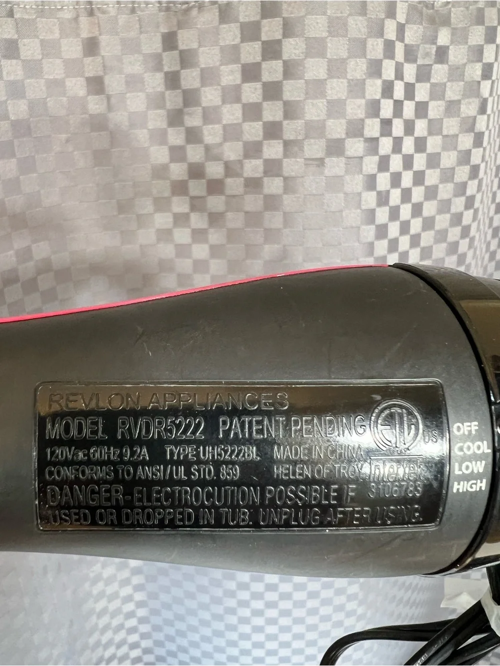 Revlon One-Step Volumizer Hair Dryer Volumizer Hot Air Blowout Brush RVDR5222